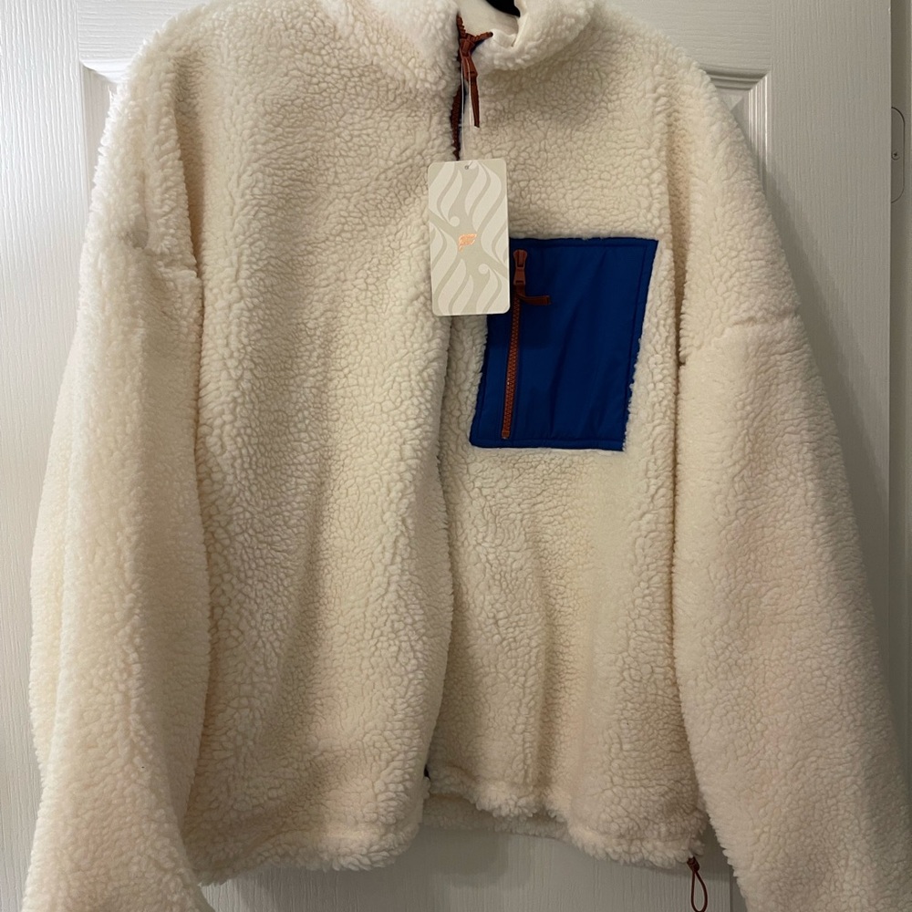 Fabletics Cream Sherpa Jacket
